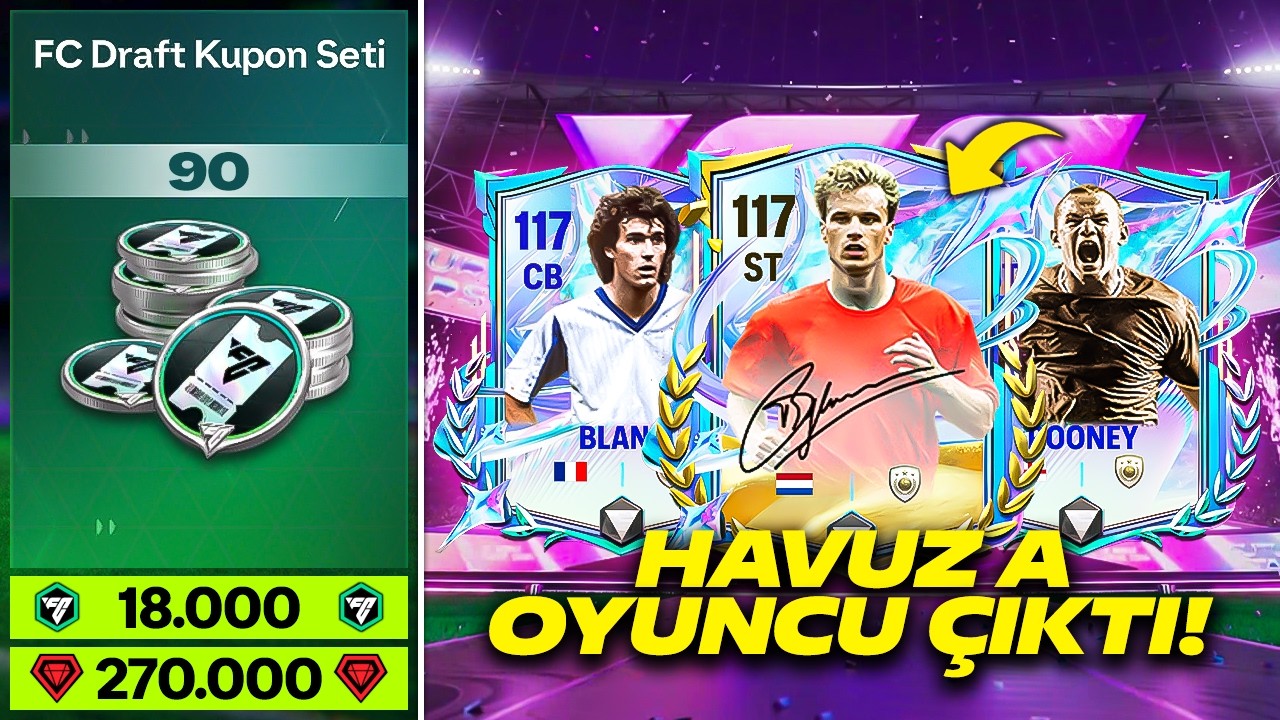 HAVUZ A PAKETİNDEN OYUNCU ÇIKTI! 90 DRAFT FİŞİ HARCADIM! GELECEĞİN YILDIZLARI! | FC MOBILE