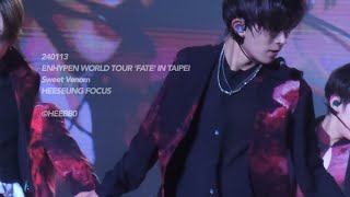 240113 FATE IN TAIPEI Sweet Venom HEESEUNG FOCUS