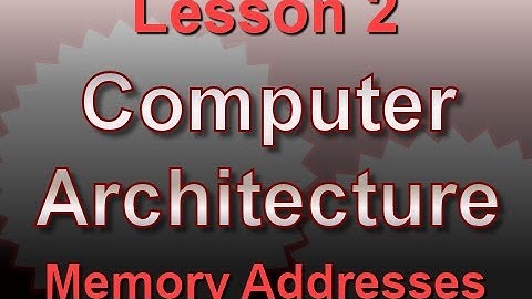 Computer Architecture Lesson 2: Memory Addresses