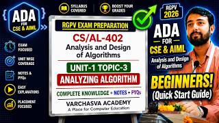 Analyzing Algorithms Explained 🔥 | ADA Unit-1 Topic-3 | RGPV CSE &amp; AIML