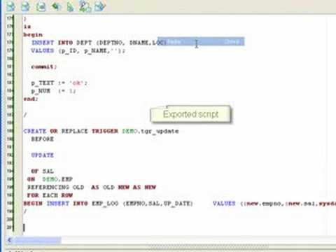 How to export creation scripts in Oracle database - YouTube