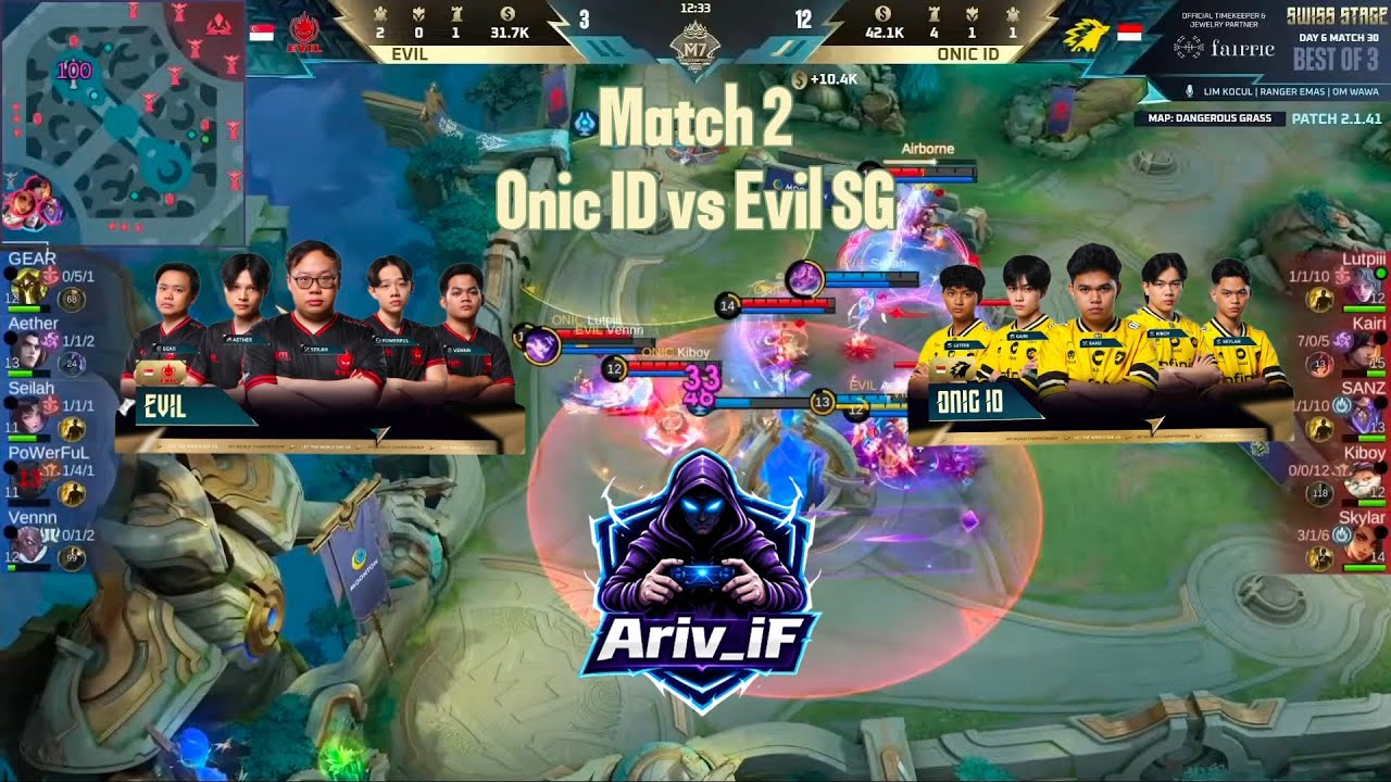 Mobile Legends M7 WORLD CHAMPIONSHIP ❗ONIC ID VS EVIL SG Match 2