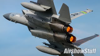 Amazing LOW F-15C Eagle Flybys - Vaporfest! - Cleveland National Air Show 2022