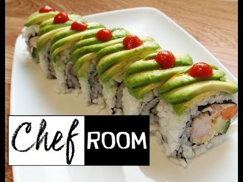 Dragon Roll Sushi con Camarones Tempura - YouTube