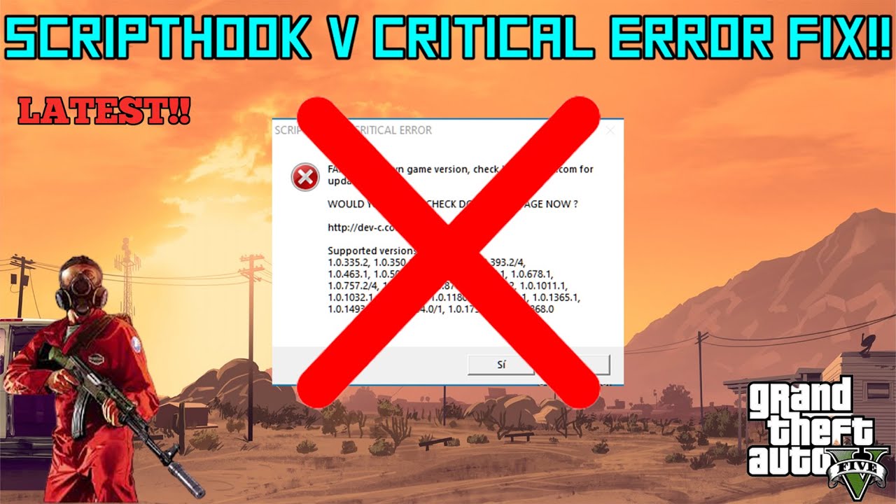 HOW TO FIX SCRIPTHOOKV CRITICAL ERROR IN GTAV|| GTAV IN HINDI - YouTube