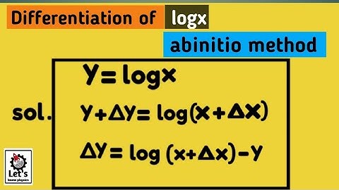 differentiation of logx by abinitio method || class 11th