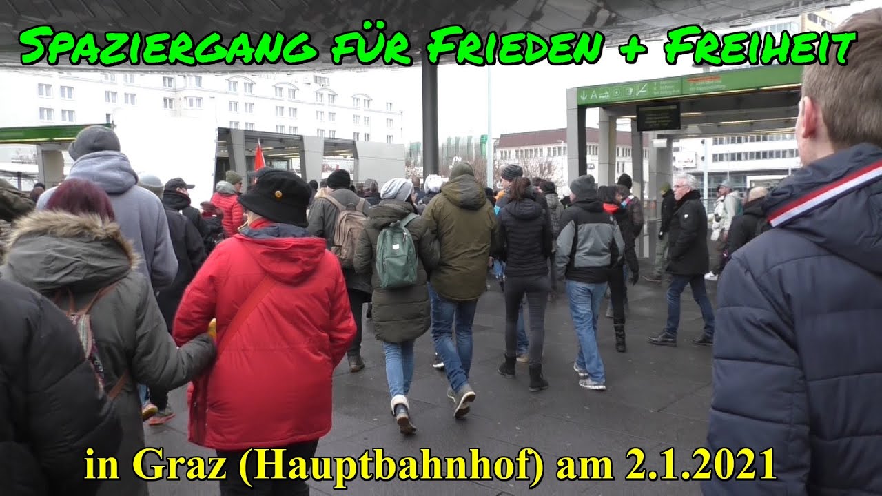 ⁣GRAZ: SPAZIERGANG für Frieden & Freiheit am 2.1.2021 (beginnend vom Hauptbahnhof)
