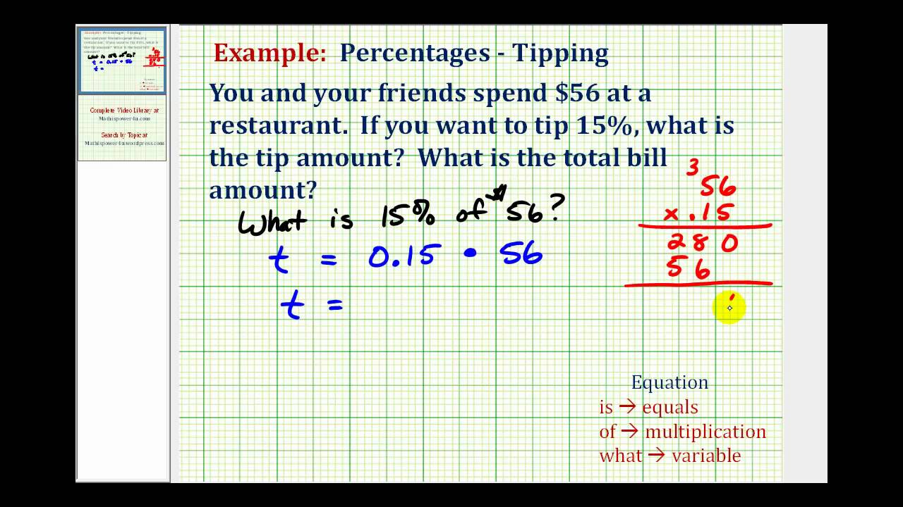 Percent Application - Tipping - YouTube