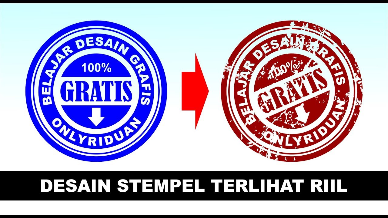  Desain  Stempel  Agar Terlihat Riil Dengan CorelDRAW  