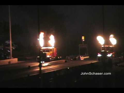 Bob Motz vs. Kent Shockley Jet Semi Truck Drag Race