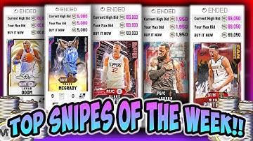 NBA2K20 TOP SNIPES OF THE WEEK - 3 OPALS ON ONE REFRESH!!! MILLIONS MADE - CRAZY OPAL SNIPES!!!