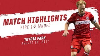 Match Highlights | Chicago Fire 1:2 Minnesota United FC | August 26, 2017
