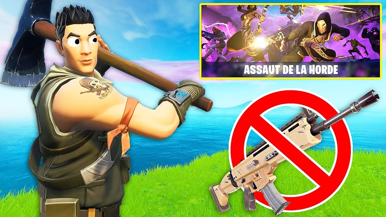 CHALLENGE : TOP 1 SANS ARME CONTRE L'ASSAUT DE LA HORDE SUR FORTNITE !
