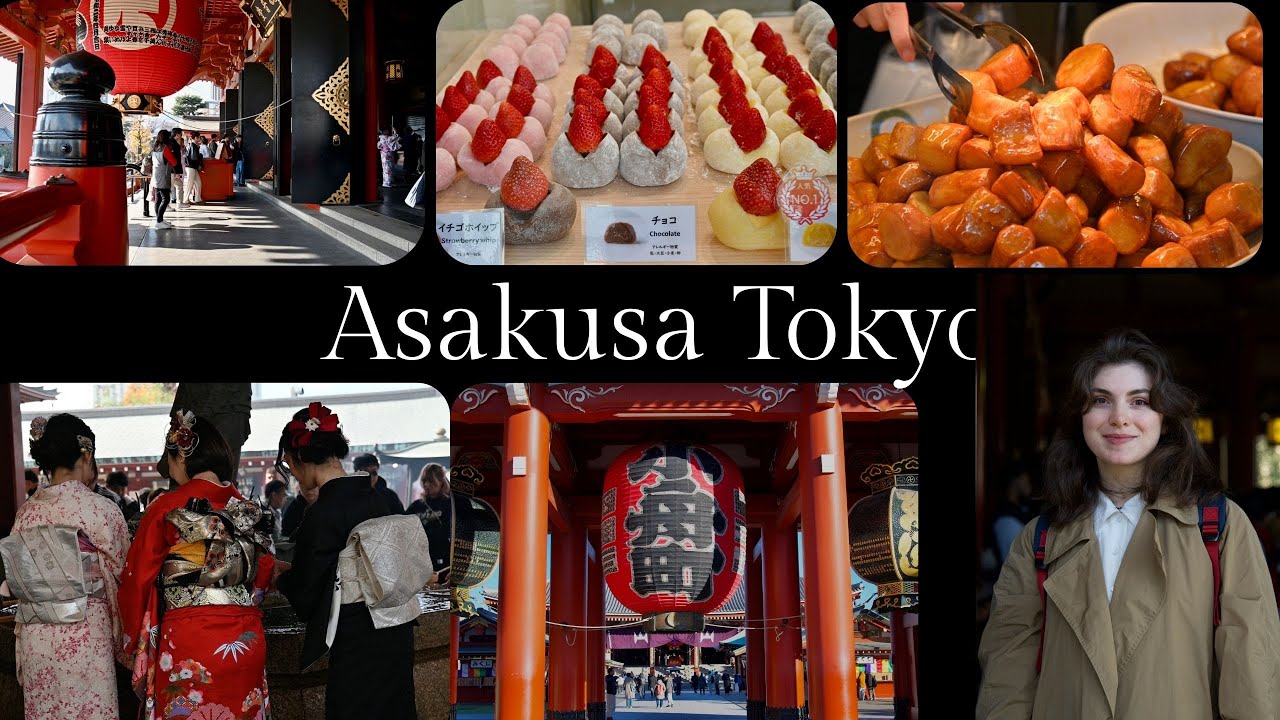 A Beautiful Day in Asakusa, Tokyo | Japan Vlog 🇯🇵 Street Food & Traditional Tokyo
