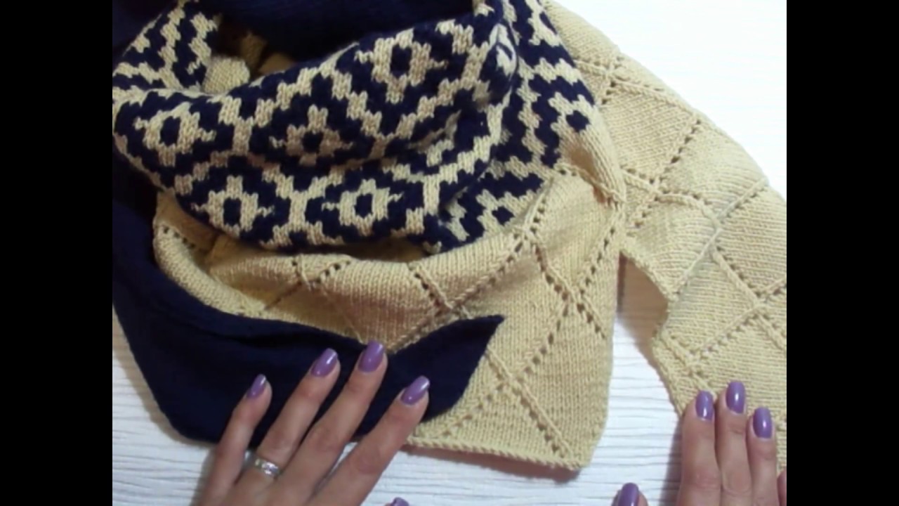 МК бактус с жаккардом /вязание спицами