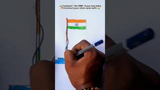How to Draw the Indian Flag (Step by Step)🇮🇳🇮🇳#shorts #india #flag