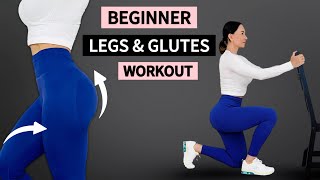 17 MIN BEGINNER LEG + BOOTY WORKOUT.. with breaks! Booty, Thighs &amp; Hamstrings | No Equipment
