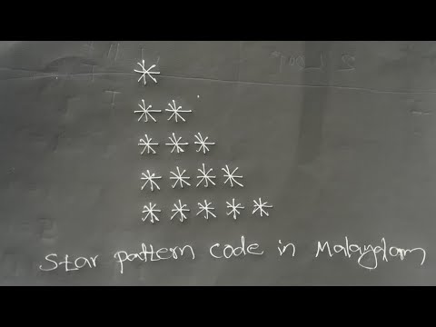 Java Star Pattern in Malayalam