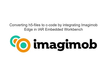 Imagimob Edge integration in IAR Embedded Workbench