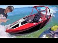 mini jet boat blows up