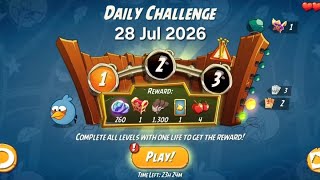 Angry birds 2 | Daily Challenge Today 28 Jul 2026 (3-3-4 Rooms) - 3 stars