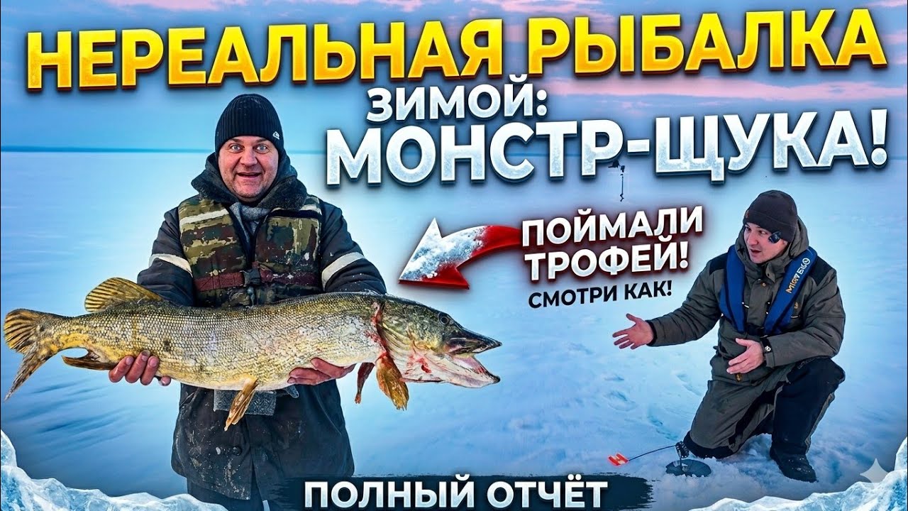 ВОТ ЭТО МОНСТР! Трофейная щука на жерлицы. Зимняя рыбалка 2026!