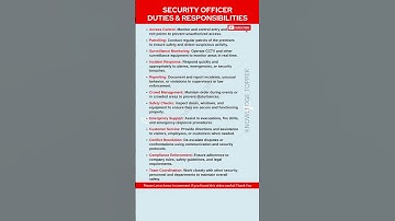 Security Officer Job Duties and Responsibilities
