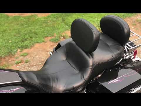 Adjustable Driver Rider Backrest Pad for Harley Road King Street Glide/Road Glide/Electra Glide 97-2020 Gloss Black 