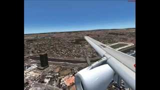FS2004 AIRBUS A320  COCKPIT  AND WINGS VIEWS CITY SÃO PAULO AND AIRPORT CONGONHAS HD