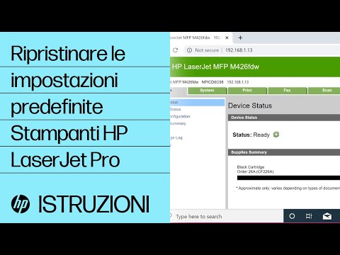 Video: Come Ripristinare Le Impostazioni Predefinite