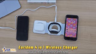 Earldom WC20 4 in 1 Fast Wireless Charger Magnetic auto positioning #najemstarcall #earldom