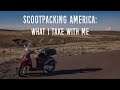 Scootpacking America- Scootpacking Gear Setup- Scooter Camping Setup