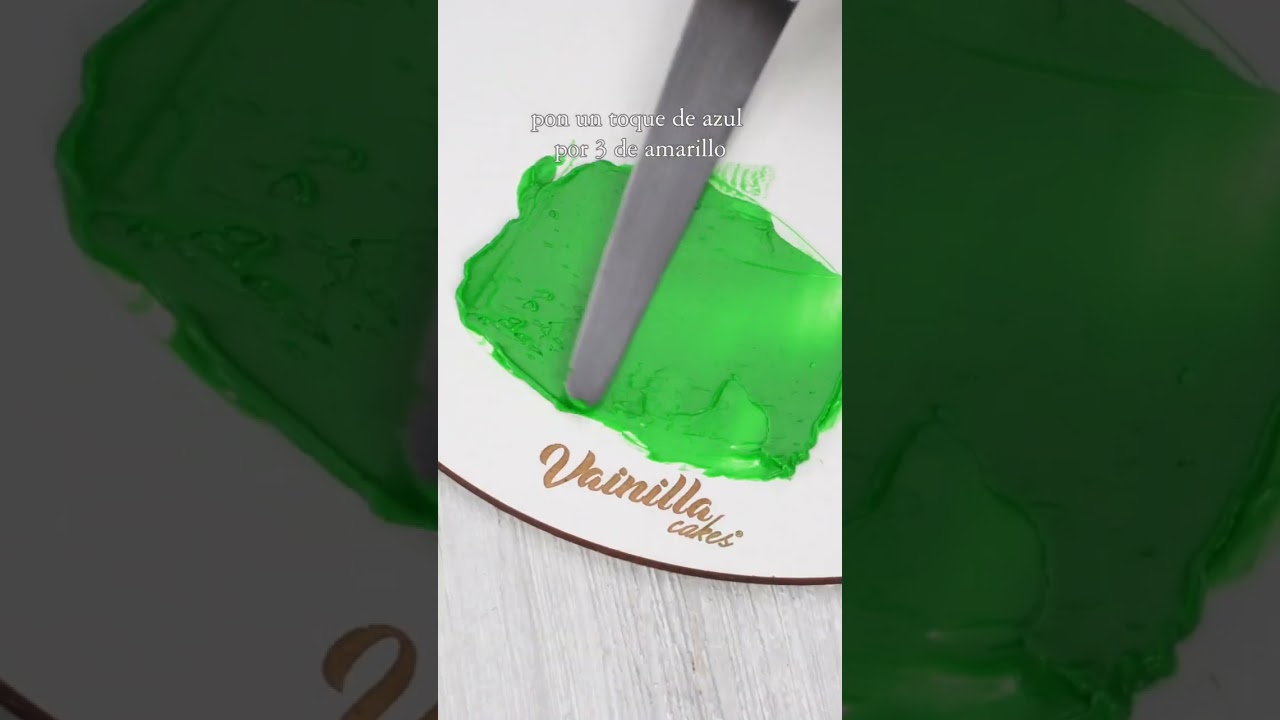 GAMA VERDE EN BUTTERCREAM 💚 Vainilla Cakes by Luisa Quiroz