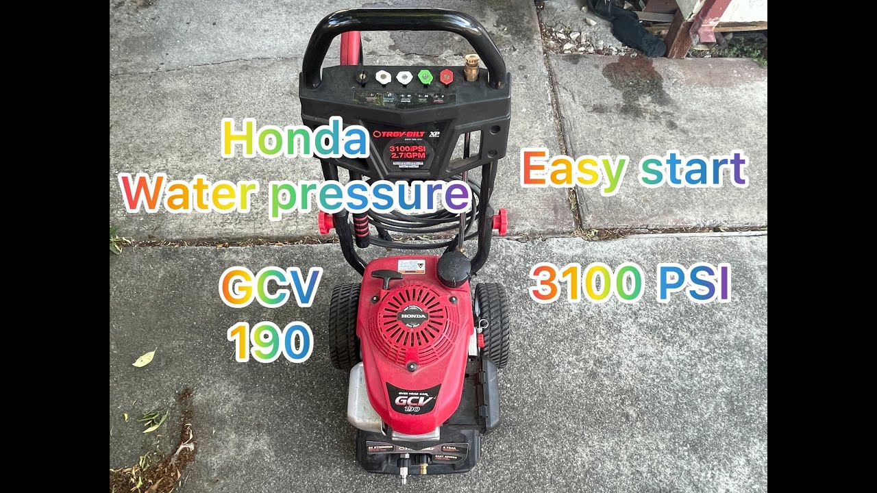 Honda water pressure washer GCV190 - YouTube