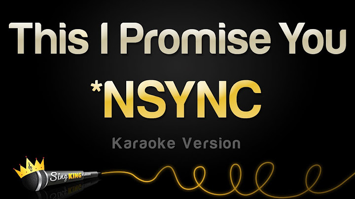 This I Promise You Karaoke version - Karaoke performance video thumbnail