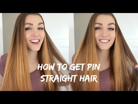 How To Get Pin Straight Hair Flat Iron Tutorial Youtube