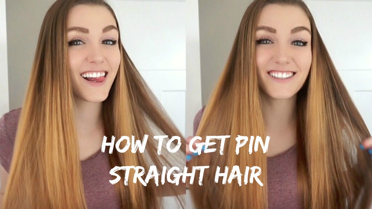 HOW TO GET PIN STRAIGHT HAIR // FLAT IRON TUTORIAL - YouTube