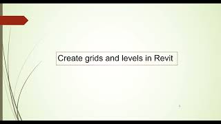 Create grids and levels in Revit