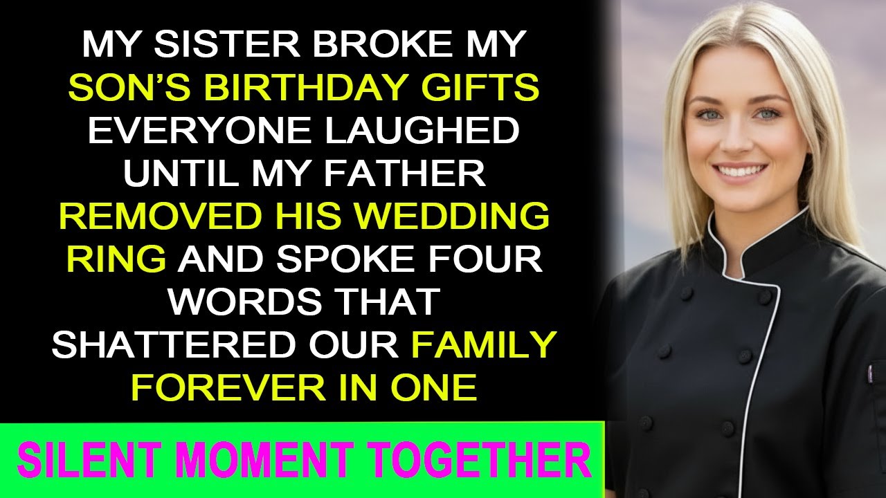 Моя сестра испортила подарки на день рождения моего сына... Все смеялись, пока мой отец не встал.