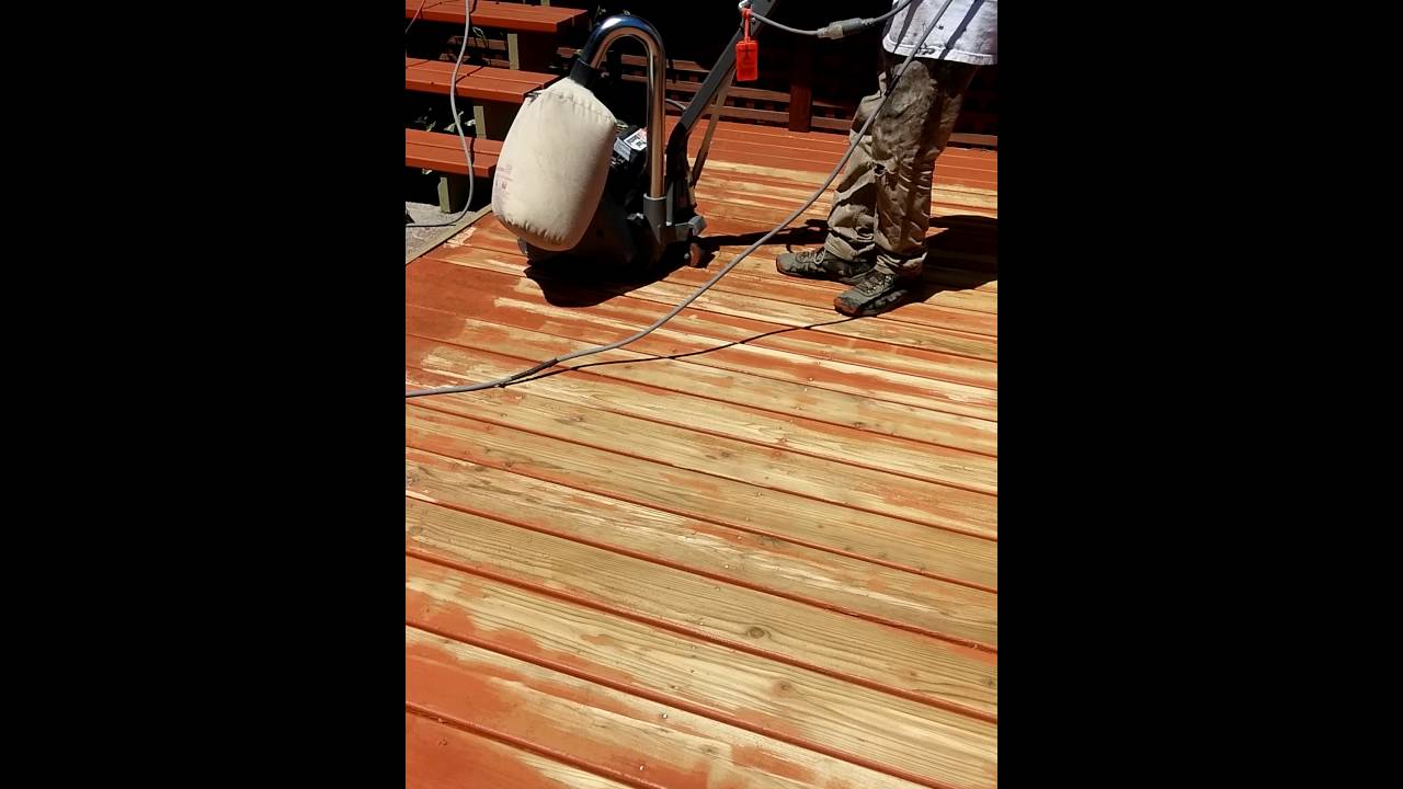 Deck sanding. Sunshine Painting PDx YouTube