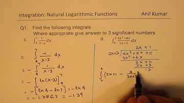 Integration Involving Natural Logarithm Functions
