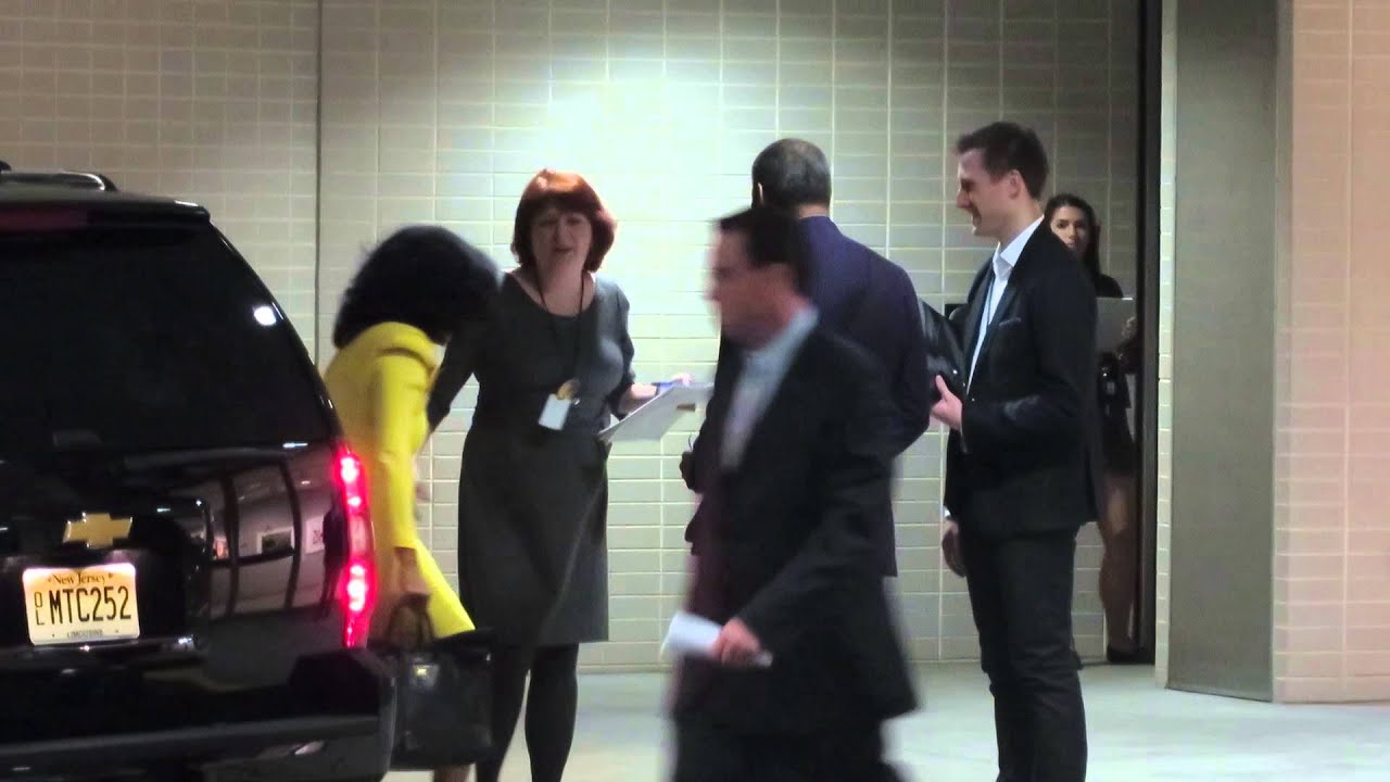 ABC's Blackish Tracee Ellis Ross and Laurence Fishburne arriving at ABC's 2014 Upfront in New York