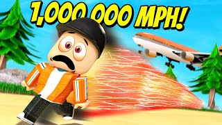 I Went 1,000,000 MPH In Roblox Speed Simulator!