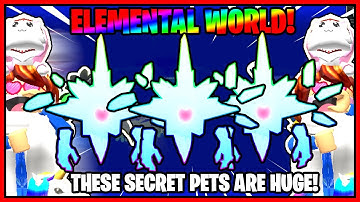 TAPPING SIMULATOR ELEMENTAL WORLD UPDATE! THESE  *NEW* SECRET PETS ARE MASSIVE!!!! - ROBLOX