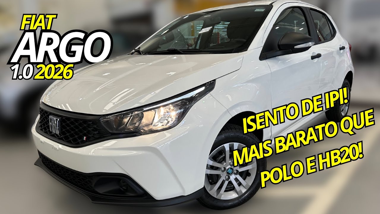 Novo Fiat Argo 1.0 2026 - O MELHOR PREÇO DO MERCADO!