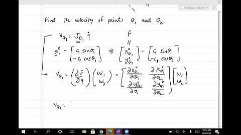Robotics Lec12: Jacobian, Application to find velocity/torques