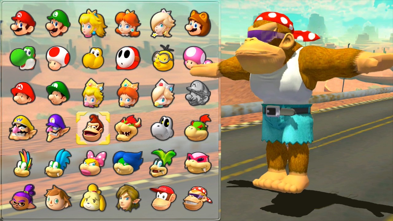 マリオカート8 デラックス】ファンキーコング、マリオカートでフリーズ