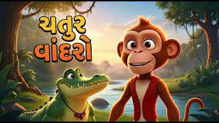 Magar ane Vandro | ચતુર વાંદરો | Magar ane Vandro Gujarati Varta | balvarta | Tales and Teach
