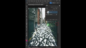 How to make rain reflection effect in Adobe Photoshop! #shorts #photoshop