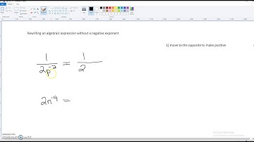 Rewriting an algebraic expression without a negative exponent